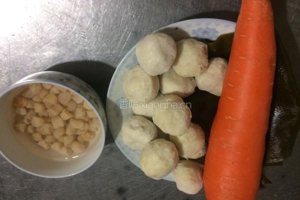 干贝海带肉丸汤的做法图解1