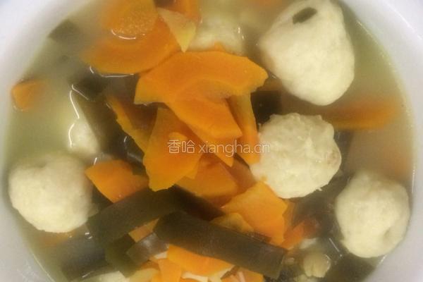 干贝海带肉丸汤的做法图解7