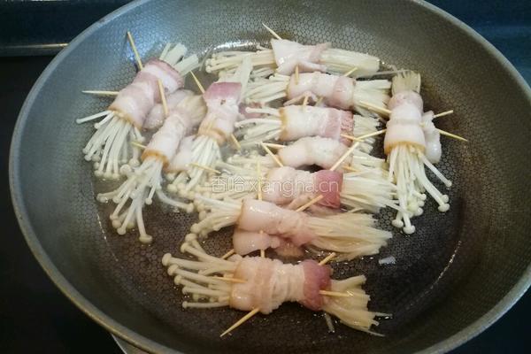 培根金针菇卷的做法图解6