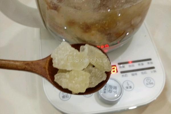桃胶皂角米雪燕羹的做法图解4