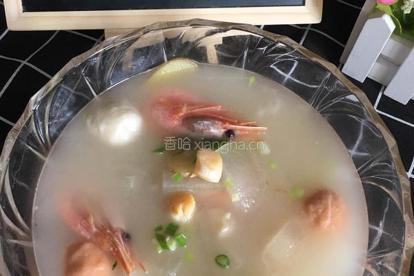 瑶柱海鲜冬瓜汤的做法图解6