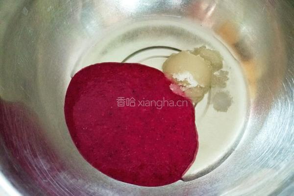火龙果小蛋糕的做法图解4