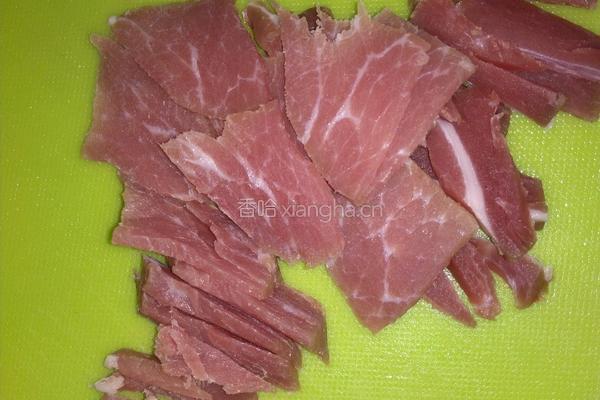 卢笋炒火腿肉片的做法图解3