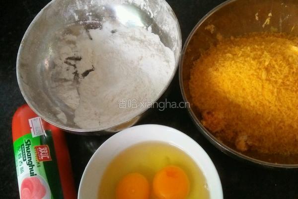 黄金火腿饼的做法图解1