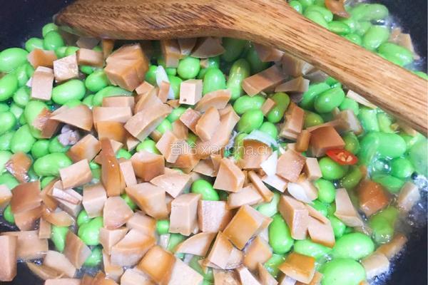 腊豆干炒毛豆的做法图解6