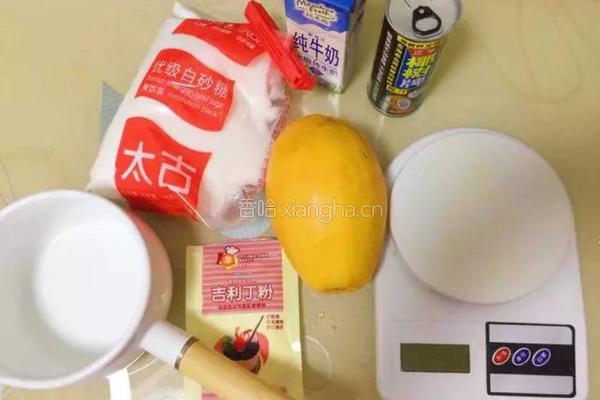 椰奶木瓜冻的做法图解1