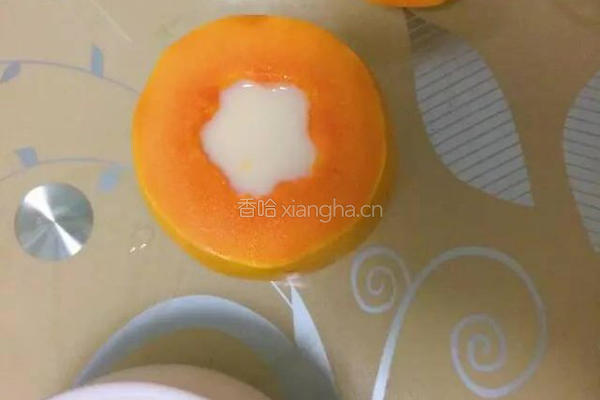 椰奶木瓜冻的做法图解4