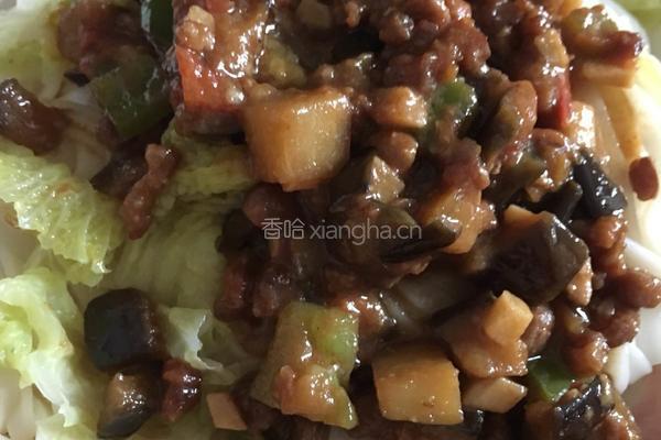 茄丁肉丝面的做法图解5