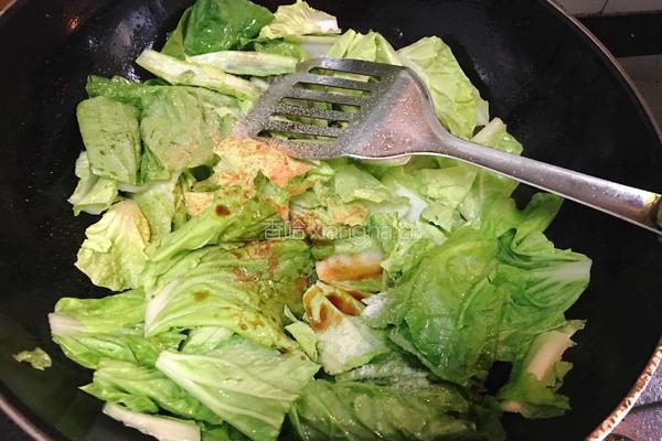 青菜炒豆饼的做法图解5