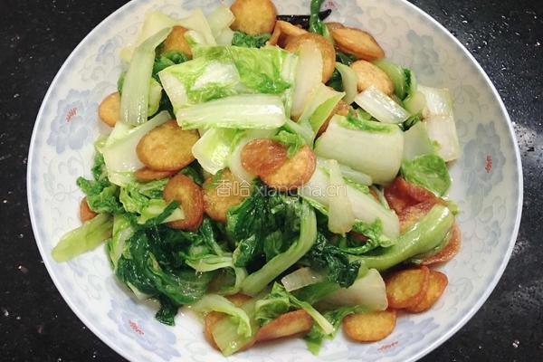 青菜炒豆饼的做法图解7