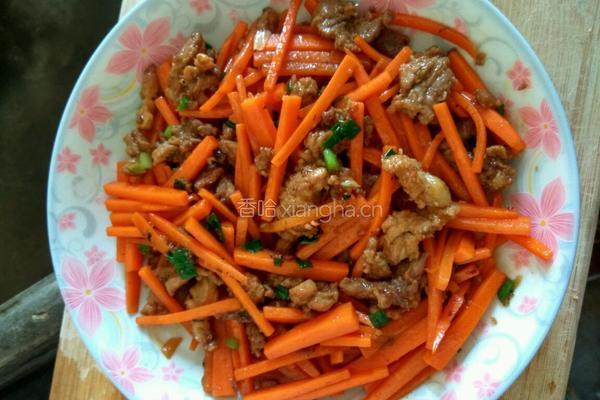 胡萝卜炒肉的做法图解9