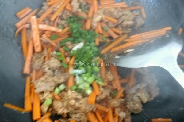 胡萝卜炒肉的做法图解8