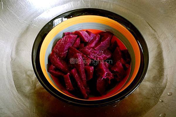 紫薯凉糕的做法图解2