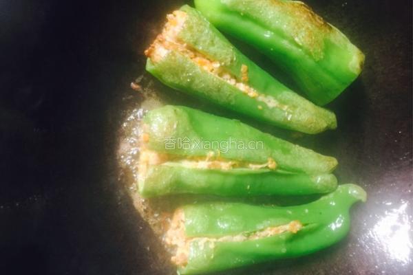 辣椒夹肉馅的做法图解5