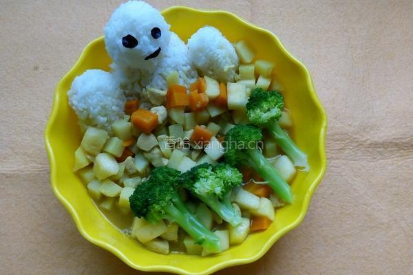 爱心咖喱饭的做法图解10