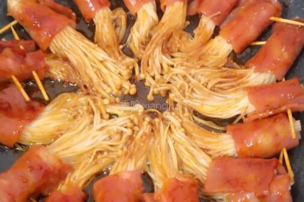 培根金针菇卷的做法图解14