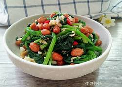 花生米拌菠菜