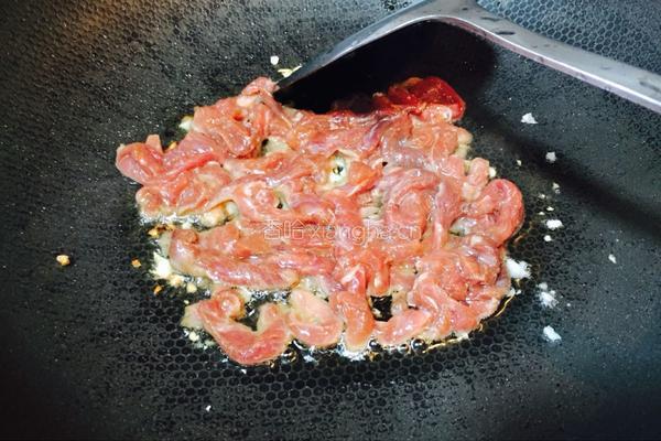 豇豆炒肉丝的做法图解5