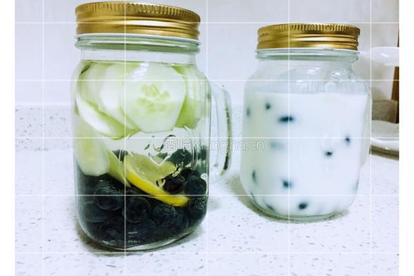 黄瓜蓝莓排毒水（梅森罐）