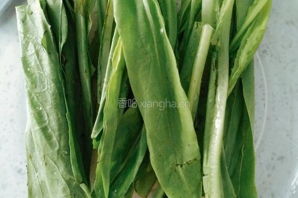 香菇油麦菜的做法图解1