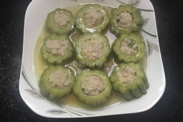 苦瓜酿肉的做法图解10