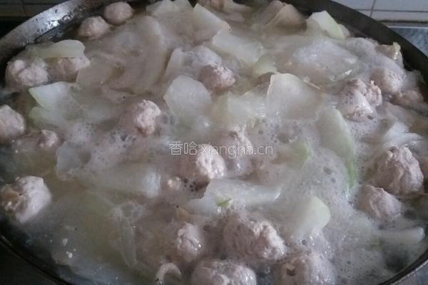 冬瓜鸡肉手打丸子汤的做法图解12