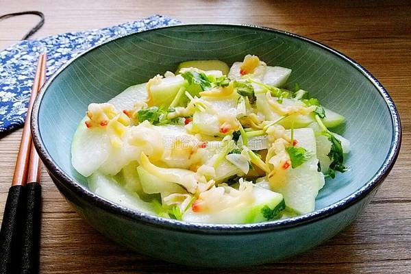 蛏子炒嫩冬瓜的做法图解7