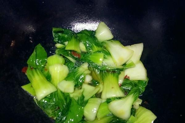 炝炒小白菜的做法图解4