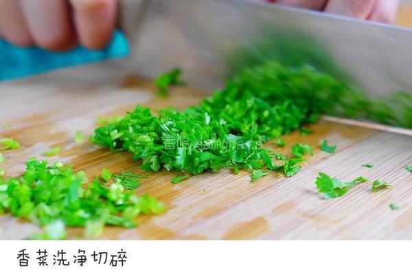 头伏节气美食-黄金翡翠白玉饺的做法图解3