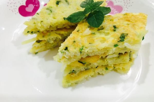 土豆鸡蛋煎冷饭的做法图解6
