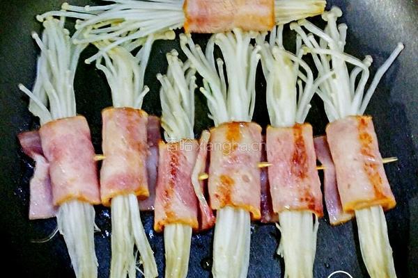 咖喱培根金针菇卷的做法图解7