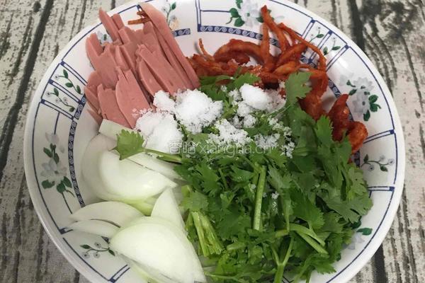 桔梗拌火腿肠的做法图解4