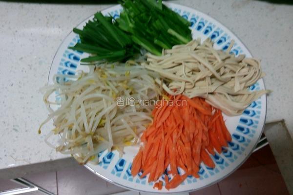 杂菜爆炒鸡脯肉丝的做法图解4