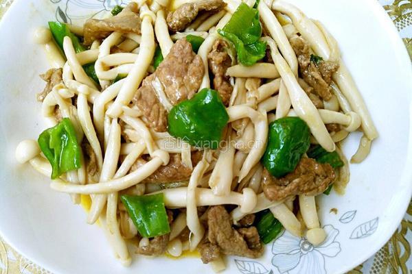 海鲜菇炒肉片的做法图解13