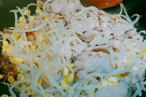 肉片黄豆芽的做法图解5