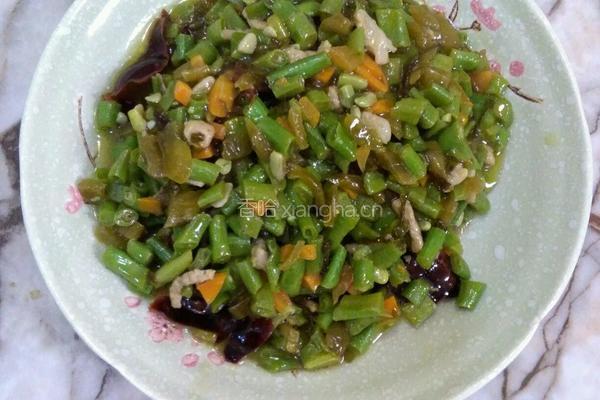 外婆菜炒豆角的做法图解4