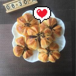 花朵豆沙面包的做法[图]
