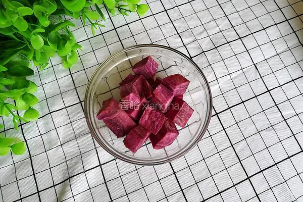 紫薯泥米糊的做法图解2