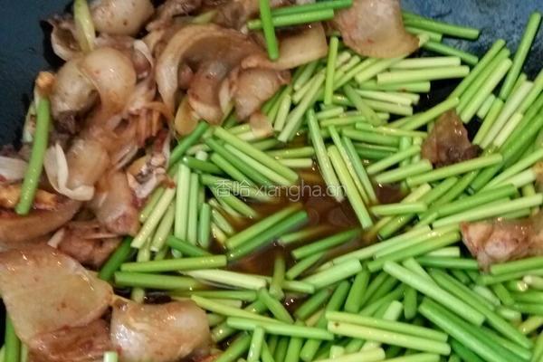 蒜台炒肉的做法图解6