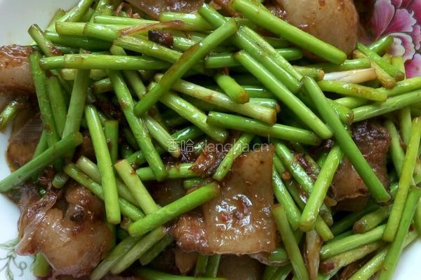 蒜台炒肉的做法图解8