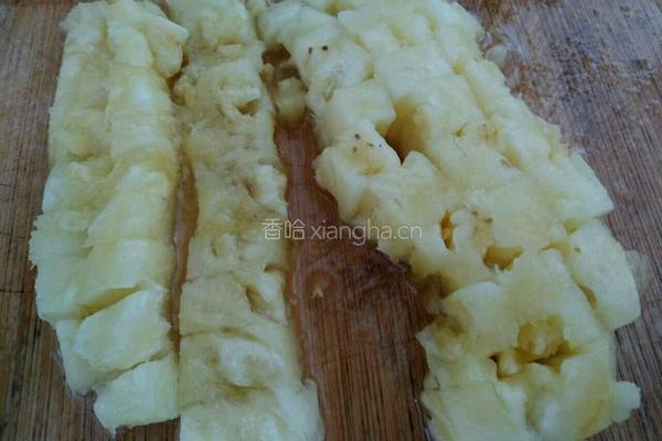 菠萝果粒汁的做法图解3