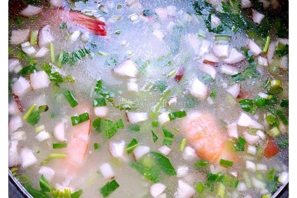 蔬菜海鲜粥的做法图解4