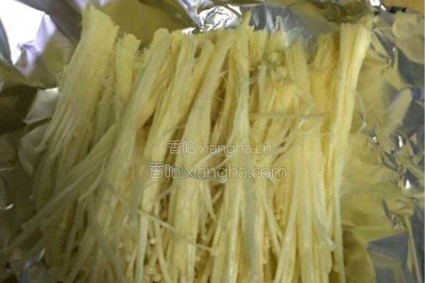 锡纸金枝菇的做法图解2