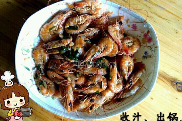 青葱炒虾的做法图解4
