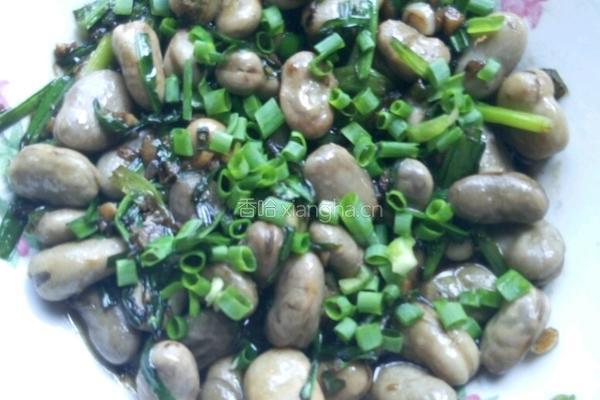 韭菜胡豆（蚕豆）的做法图解5