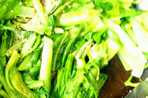 清炒油麦菜的做法图解7