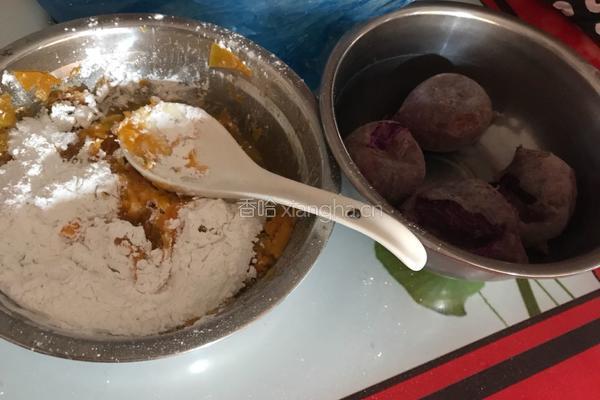 自制紫薯饼～的做法图解2