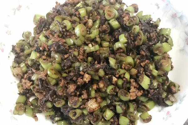 肉末芸豆橄榄菜的做法图解12