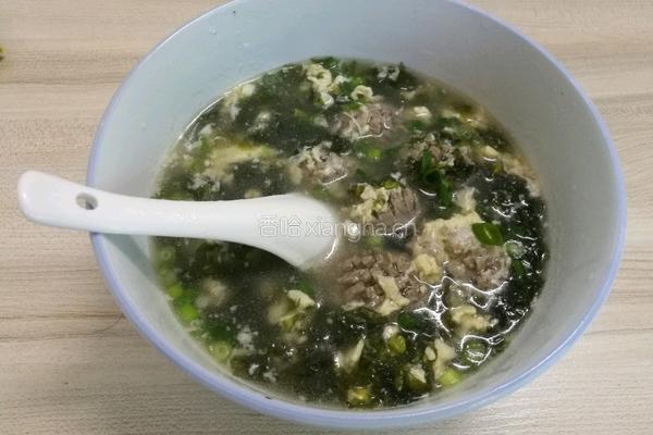 紫菜牛肉丸蛋花汤的做法图解5