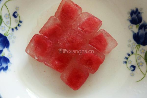 水晶西瓜方块冰的做法图解6